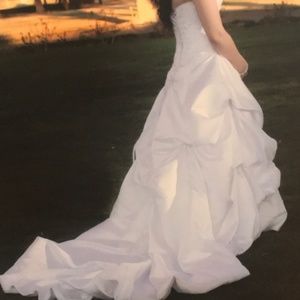 Wedding dress and veil